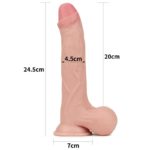 Dildo Dual Layer Sliding Skin 9.5 inch