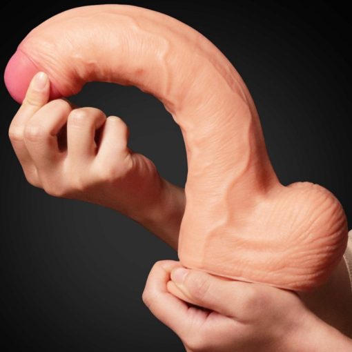 Dildo Dual Layered Platinum Silicone 8.5 inch