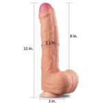 Dildo Dual Layered Platinum Silicone 8.5 inch