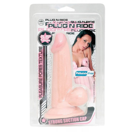 Dildo Realistic Plug n Ride 5.5 inch Flesh Dong - imagine 2