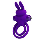 Inel Penis cu Vibratii Pretty Love Vibro Penis Ring Bunny III Blue