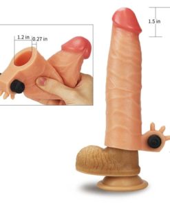 Prelungitor Penis cu Vibratii Silicone Extender Natural