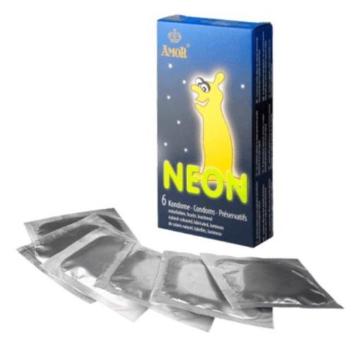 Prezervative Amor Neon Fluorescente 6 buc