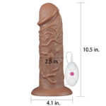 Vibrator Realistic Chubby Vibrating Dildo Brown sex shop