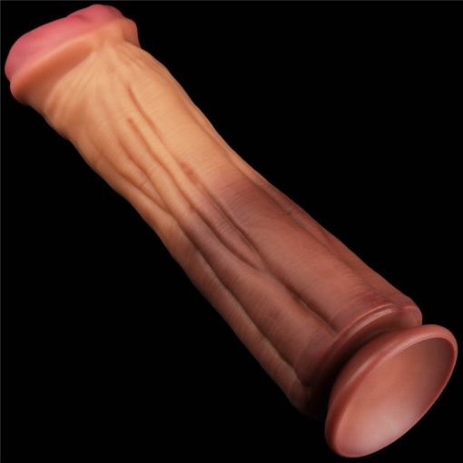 Dildo Dual Layered Platinum Silicone 12 inch