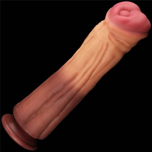 Dildo Dual Layered Platinum Silicone 12 inch