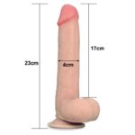 Dildo cu Ventuza Lovetoy Sliding Skin Dual Layer Dong 9 inch