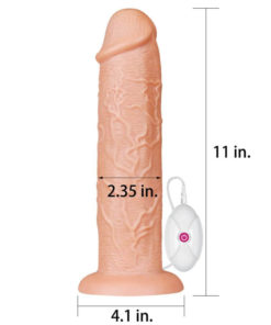 Vibrator Realistic 11 Long Vibrating Dildo Flesh