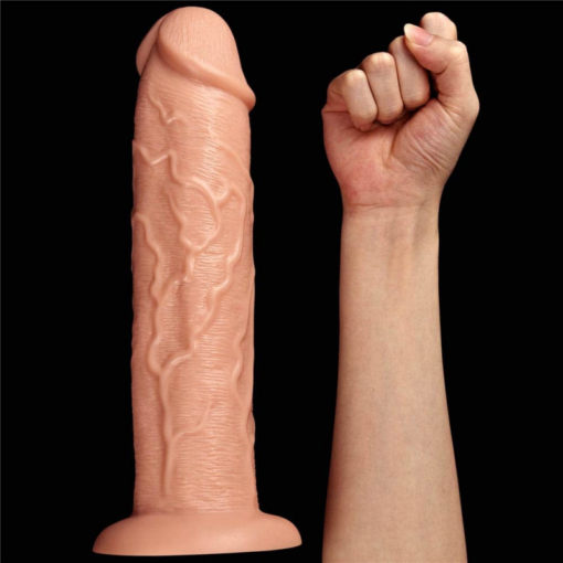 Vibrator Realistic 11 Long Vibrating Dildo Flesh