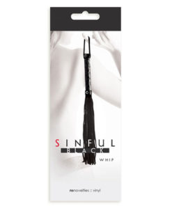Bici-SINFUL-WHIP-BLACK-Piele-