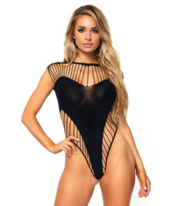 Body Sexy Shredded Opaque Cut Out Teddy