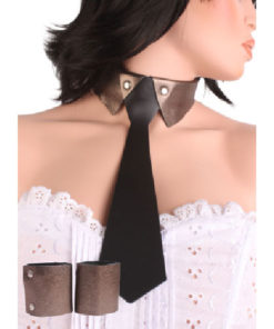 Set-Real-Leather-Necktie-Brass