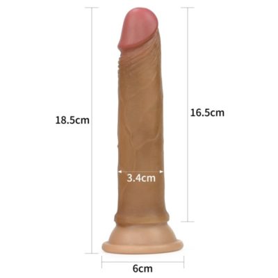 Dildo Realistic Dual Layered Silicone 7 inch