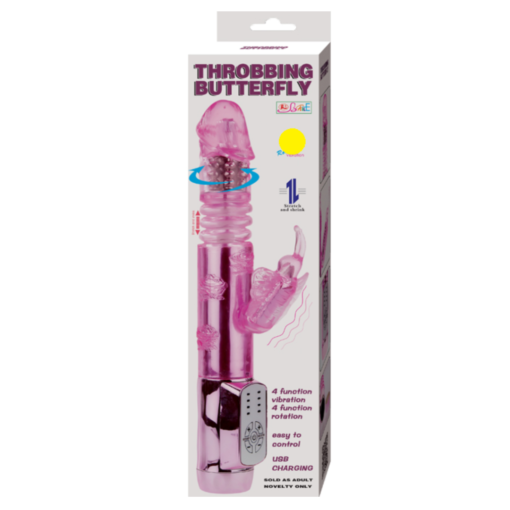 Vibrator Multifunctional Throbbing Butterfly 24 cm