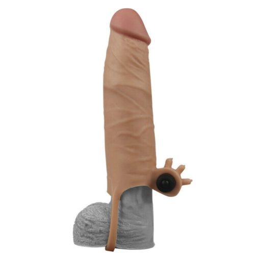 Prelungitor Penis Pleasure X-Tender Vibrating Penis Sleeve 18 cm