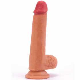 Dildo cu Ventuza 8 Inch Dual Layered Silicon 3