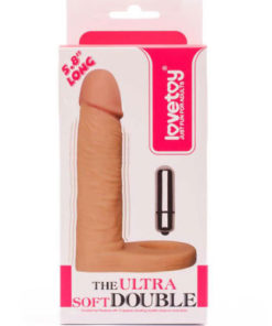 Strap-on Barbati The Ultra Soft Double Vibrating 5.8 Inch