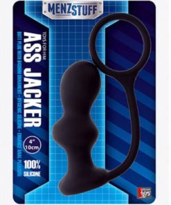 Inel Erectie cu Butt Plug Ass Jacker realizat din silicon este foarte flexibil, usor de curatat si de folosit.