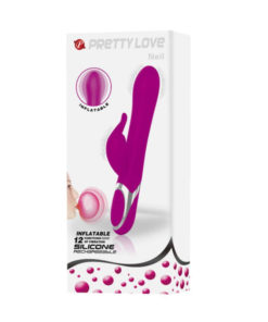 Vibrator Rabbit Cu Cap Gonflabil Pretty Love Neil