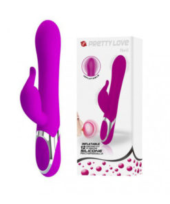 Vibrator Rabbit Cu Cap Gonflabil Pretty Love