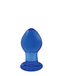 Butt Plug Crystal Small Blue