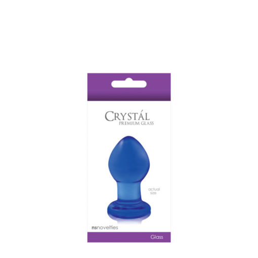 Butt Plug Crystal Small Blue