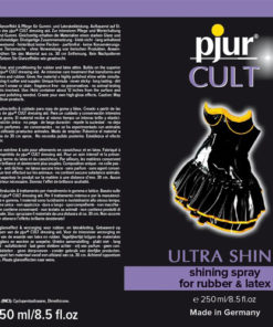 Solutie pentru curatarea jucariilor erotice pjur Cult Ultra Shine ambalaj spate