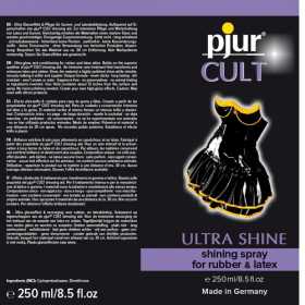 Solutie pentru curatarea jucariilor erotice pjur Cult Ultra Shine ambalaj spate