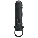 prelungitor penis cu vibratii Pretty Love cu stimulator clitoris