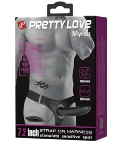 strap on cu vibratii pentru barbati Myron Pretty Love ambalaj