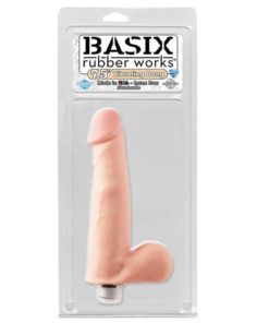 vibrator realistic cu testicule Basix Rubber Works 7.5 INCH ambalaj