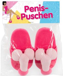 Papuci de Casa Amuzanti Roz cu Penis ambalaj