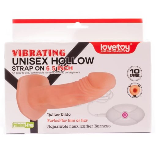 Strap On Vibrating Unisex Hollow - imagine 5