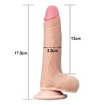Dildo Realistic Sliding Skin Bendable Densitate Dubla 18 cm