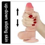 Dildo Realistic Sliding Skin Bendable Densitate Dubla 18 cm