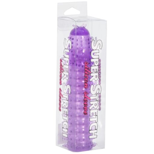 Manson Penis Super Stretch Lilac Silicone Sleeve 15 cm