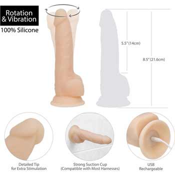 Vibrator cu Ventuza si Rotatii Naked Addiction 1