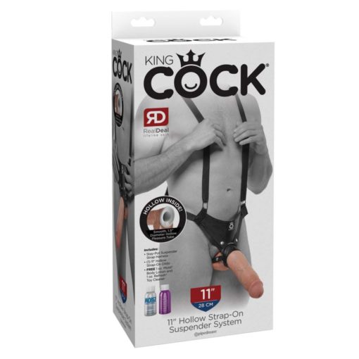 Strap-On Barbati King Cock Hollow Suspender System 28 cm