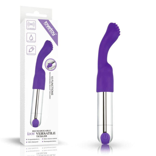 Glont Vibrator Rechargeable IJOY Versatile Tickler Purple 2