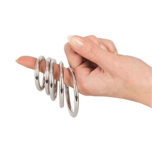 Bad Kitty Set of 5 Metal Rings