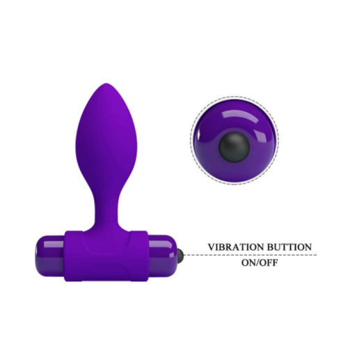 Butt Plug cu Vibratii Pretty Love Vibra Purple - imagine 4