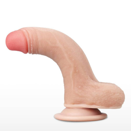 Dildo Realistic Sliding Skin Bendable Dong 20 cm - imagine 3
