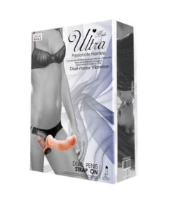 Strapon Dublu cu vibratii Ultra Passionate Harness sex shop online