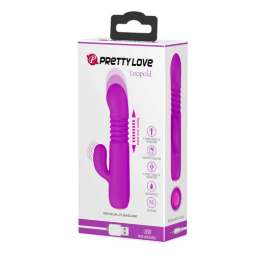 Vibrator Rabbit Pretty Love Leopold Purple 2