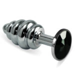 Butt plug Rosebud Spiral Black
