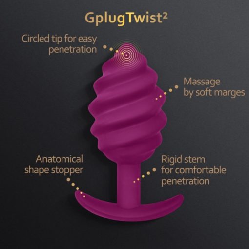 Dop Anal Gplug Twist 2 Sweet Raspberry G Vibe