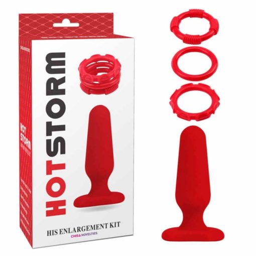 Set-Butt-Plug-His-Enlargement-Red