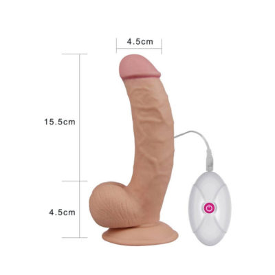 vibrator cu Ventuza Ultra Soft Dude dimensiuni