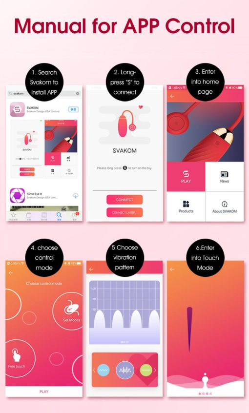 Ou Vibrator App-Controlled Svakom Ella Red - imagine 6