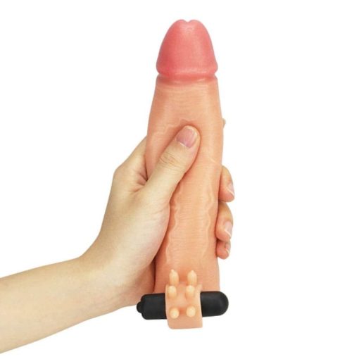 Prelungitor Penis cu Vibratii Silicone Extender - imagine 3